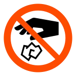 Do Not Throw Rubbish SVG Icon